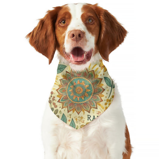 Boho Mandala Pet Scarf – Easy-On Fashion Pet Bandana