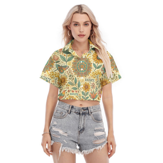 LiveBohoHappy Radiate Floral Crop Top Shirt